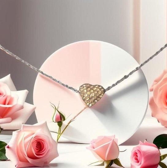 Collier Sixtine coeur en strass