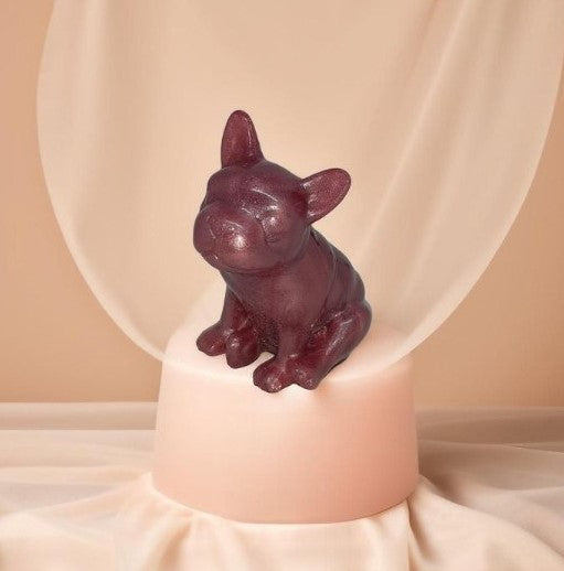 Chien en résine cristal faits main