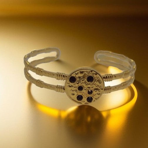 Lucile Bracelet jonc ou manchette dorée
