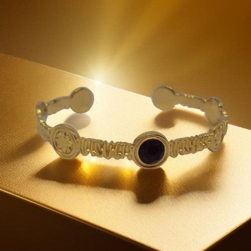 Lucile Bracelet jonc ou manchette dorée