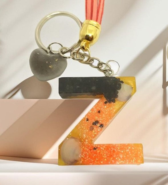 Porte-clés lettre Z en résine