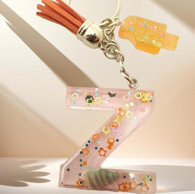 Porte-clés lettre Z en résine