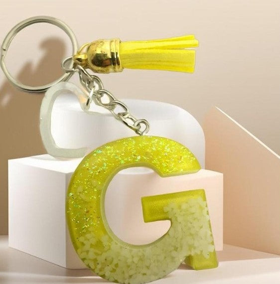 Porte-clés lettre G en résine