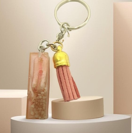 Porte-clés lettre I en résine