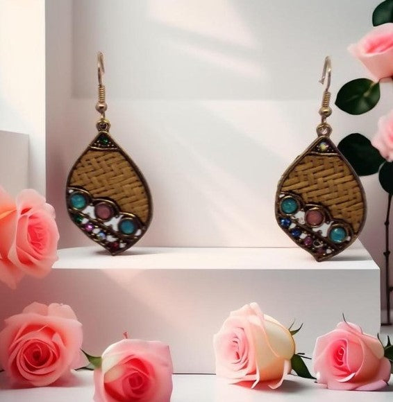 Boho Boucles d'oreilles dorée