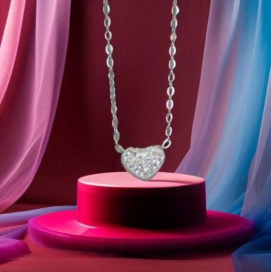 Collier Sixtine coeur en strass