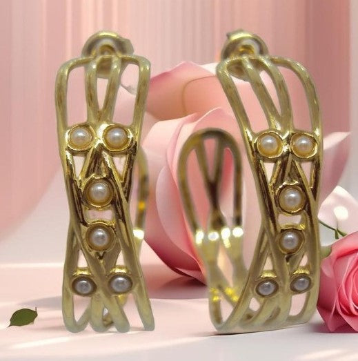 Mia Boucle d'oreille créoles dorée ou argentée