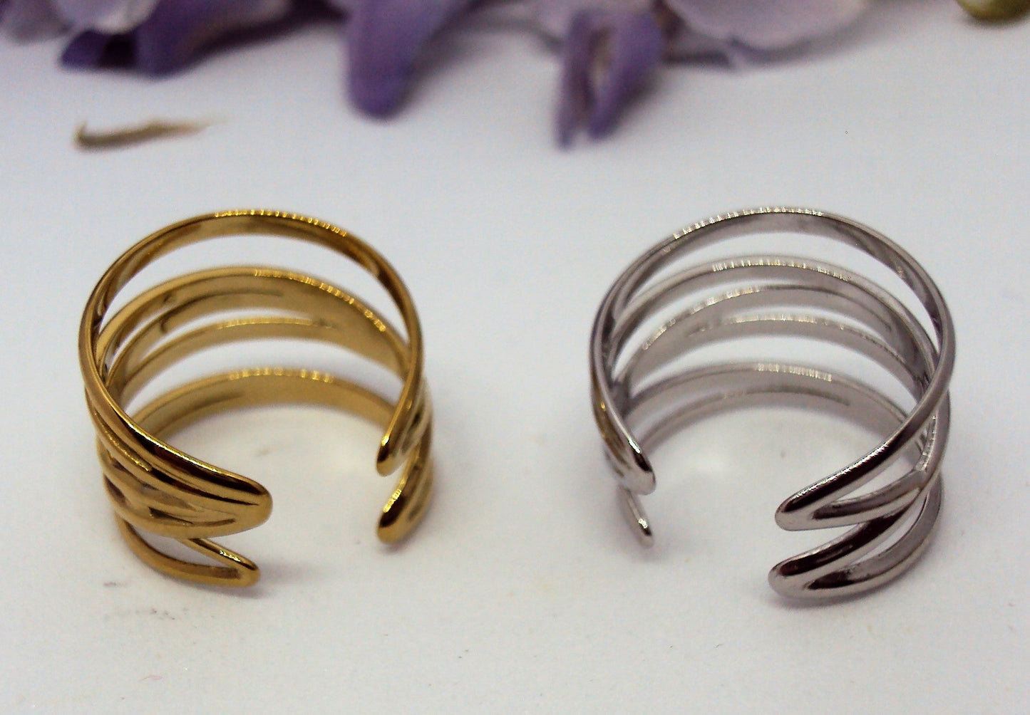 Ambre la Bague argentée ou dorée