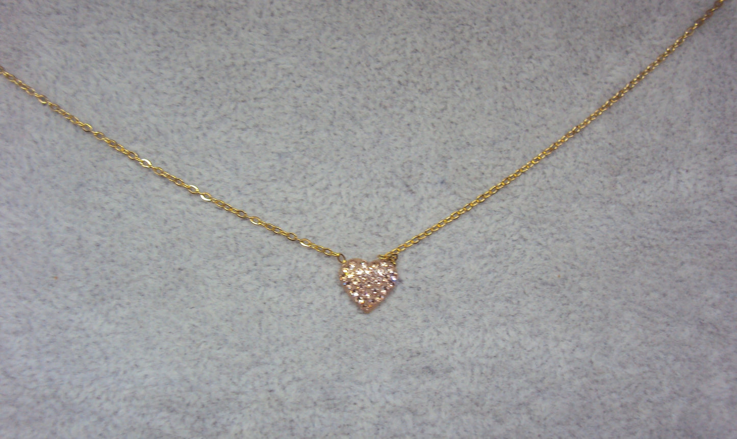 Collier Sixtine coeur en strass