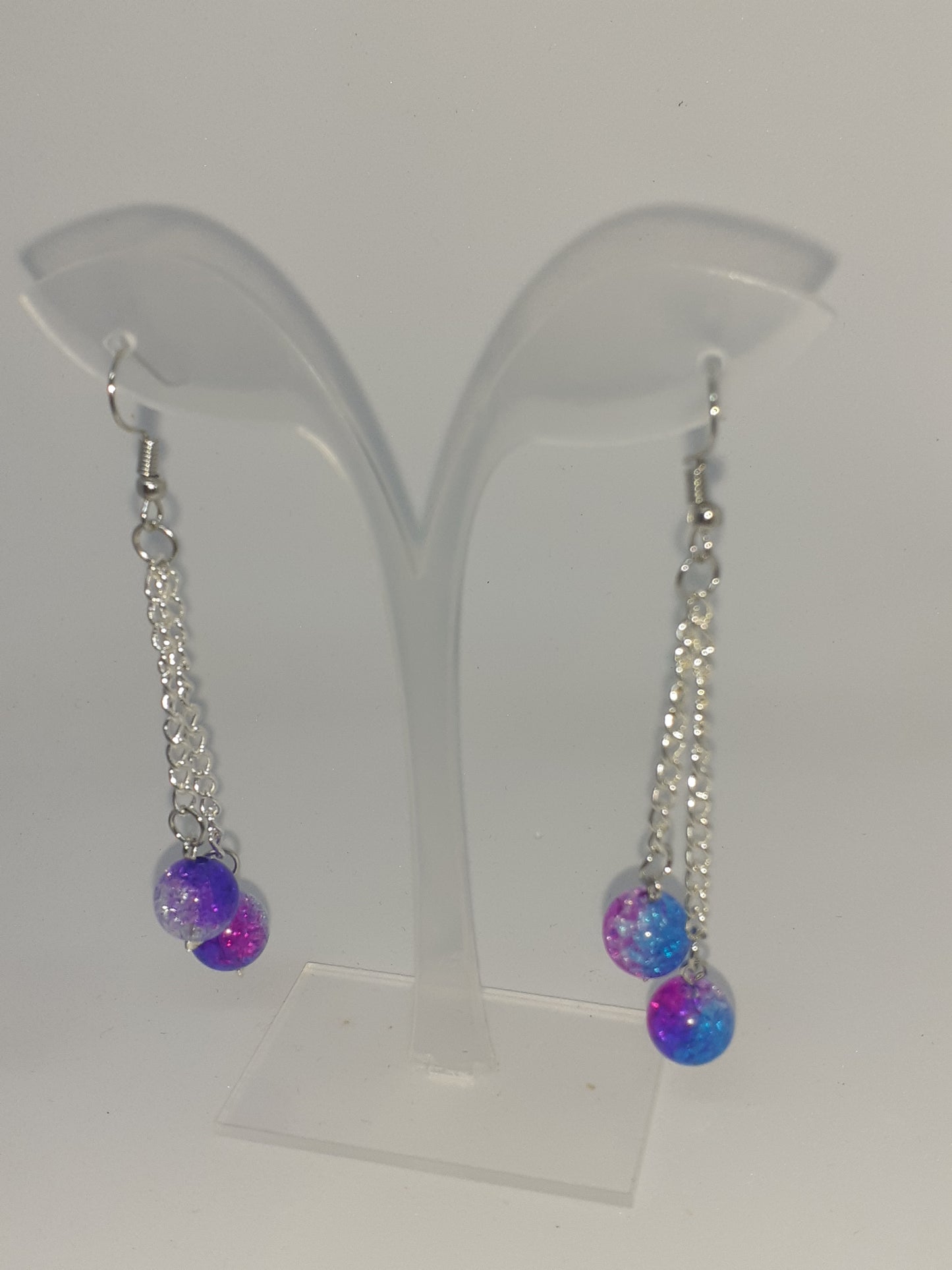 Stella Boucle d'oreille pendante perle en verre