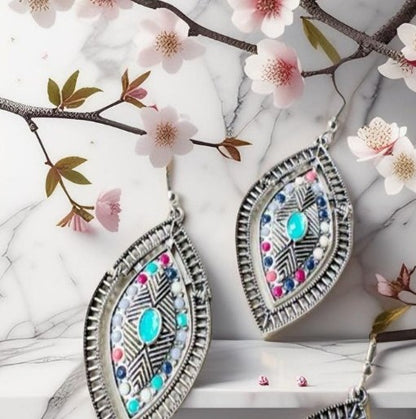 Boho Boucles d'oreilles argentée