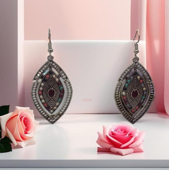 Boho Boucles d'oreilles argentée