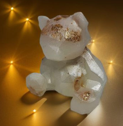 Ours cubi Teddy en résine cristal faits main