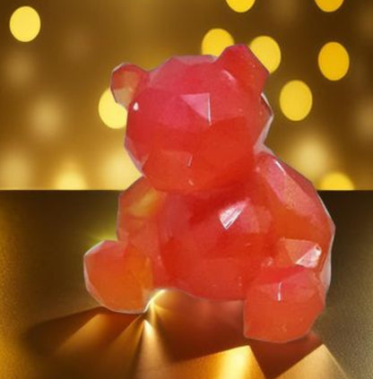 Ours cubi Teddy en résine cristal faits main