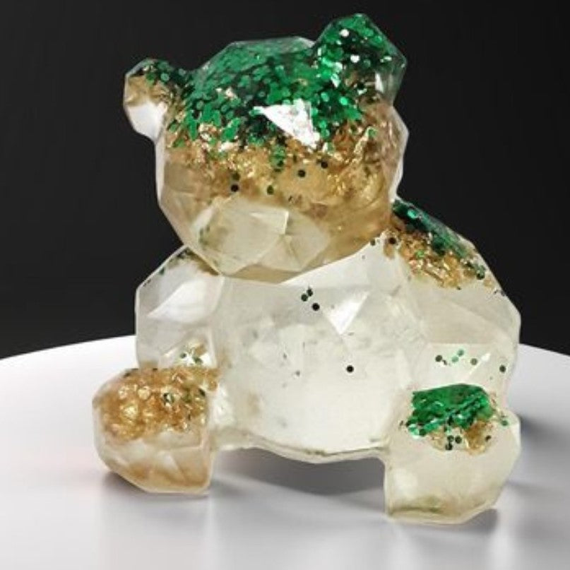 Ours cubi Teddy en résine cristal faits main