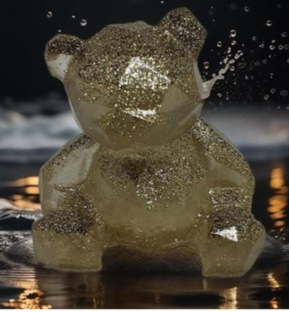 Ours cubi Teddy en résine cristal faits main