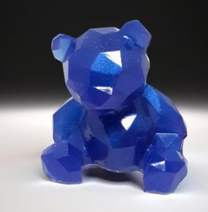 Ours cubi Teddy en résine cristal faits main